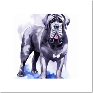 Neapolitan Mastiff Watercolor - Dog Lovers Posters and Art